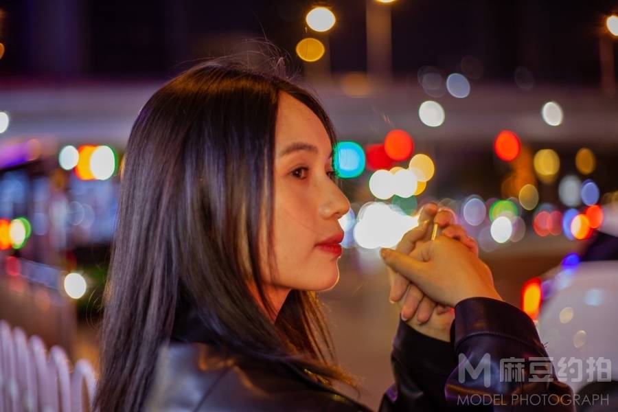 夜景模特
