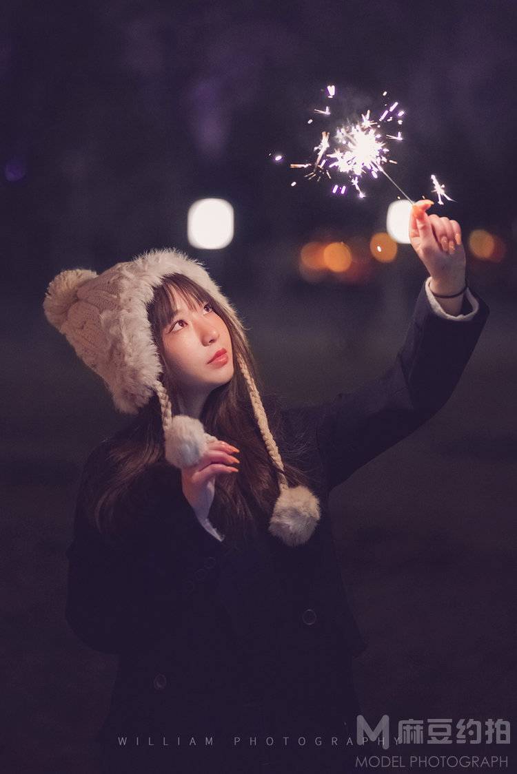 夜景模特