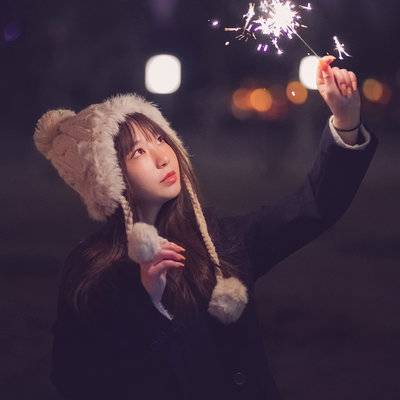 夜景模特