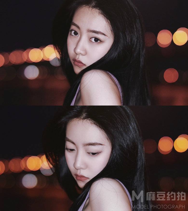 夜景模特