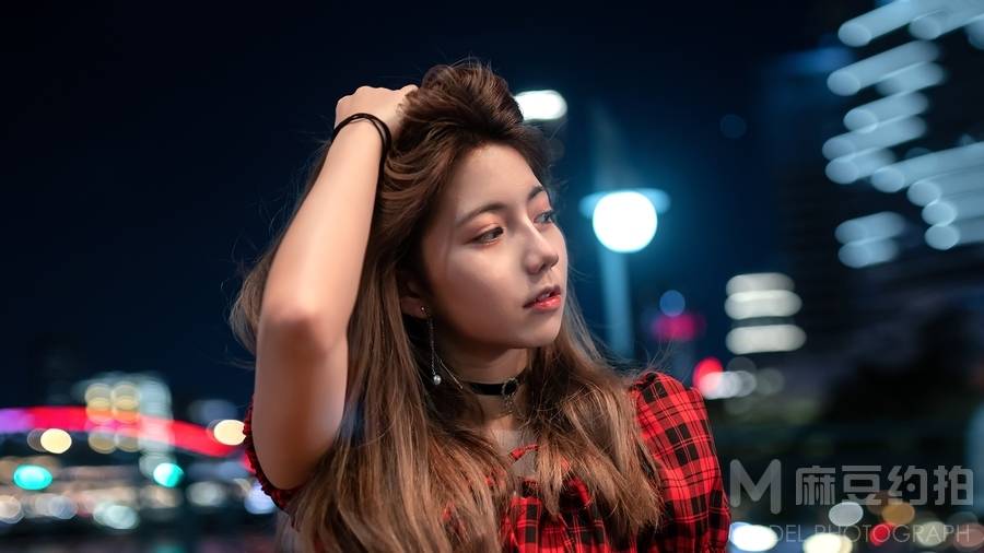 夜景模特