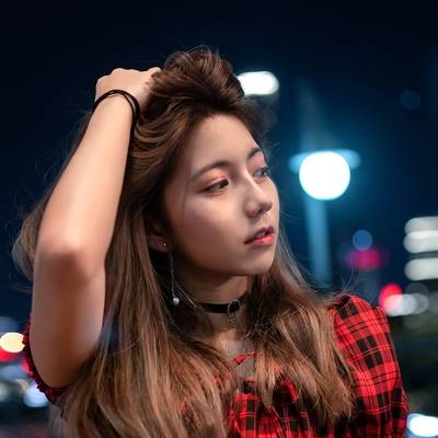 夜景模特