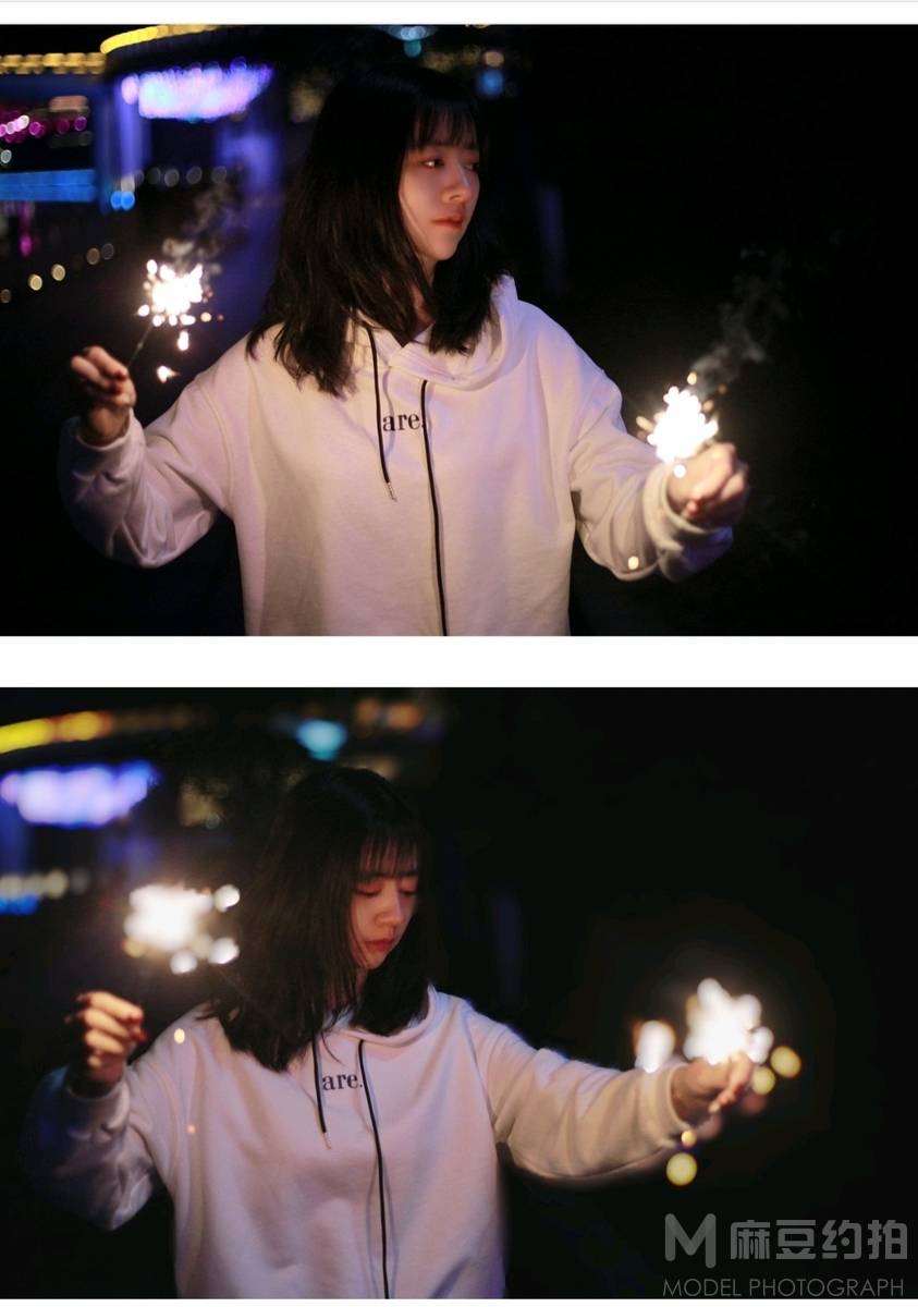 夜景模特