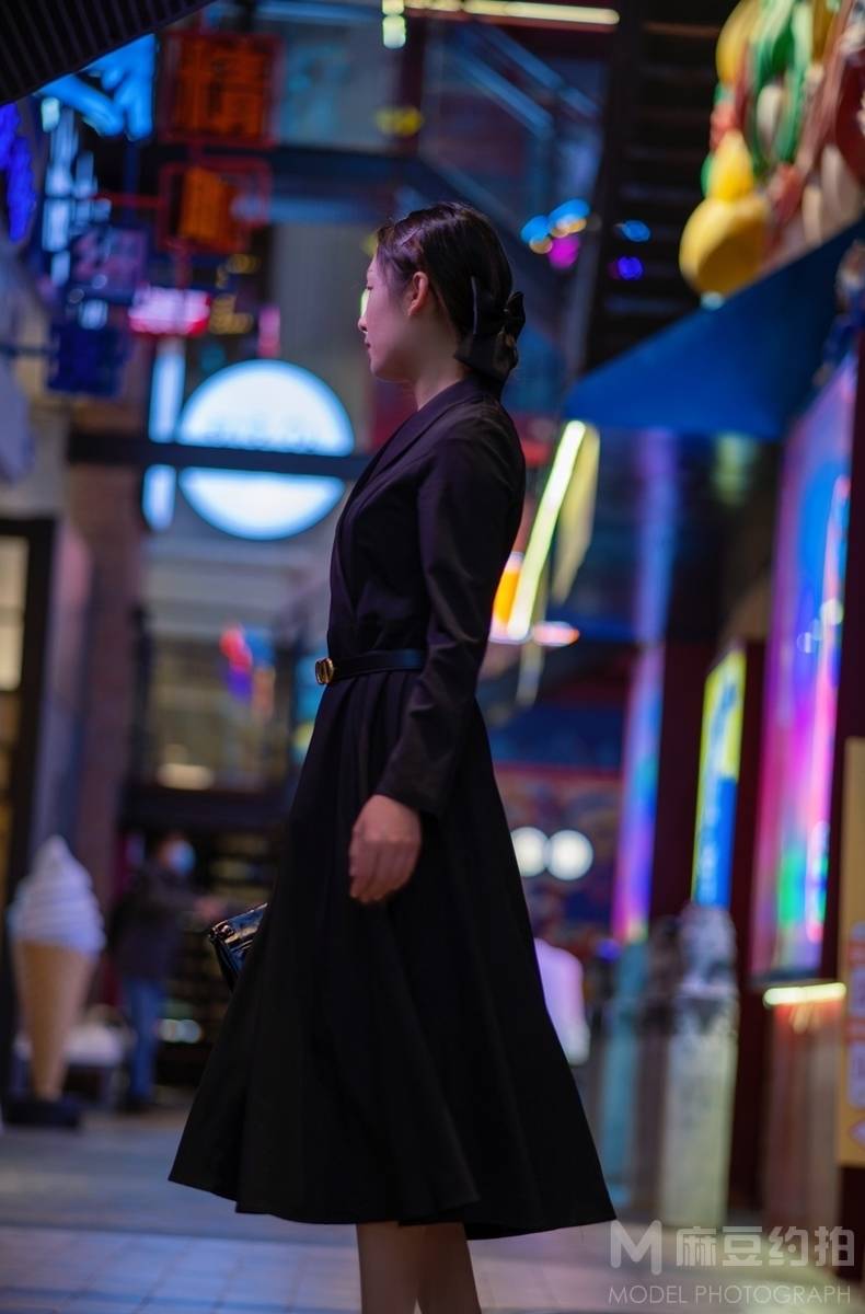 夜景模特