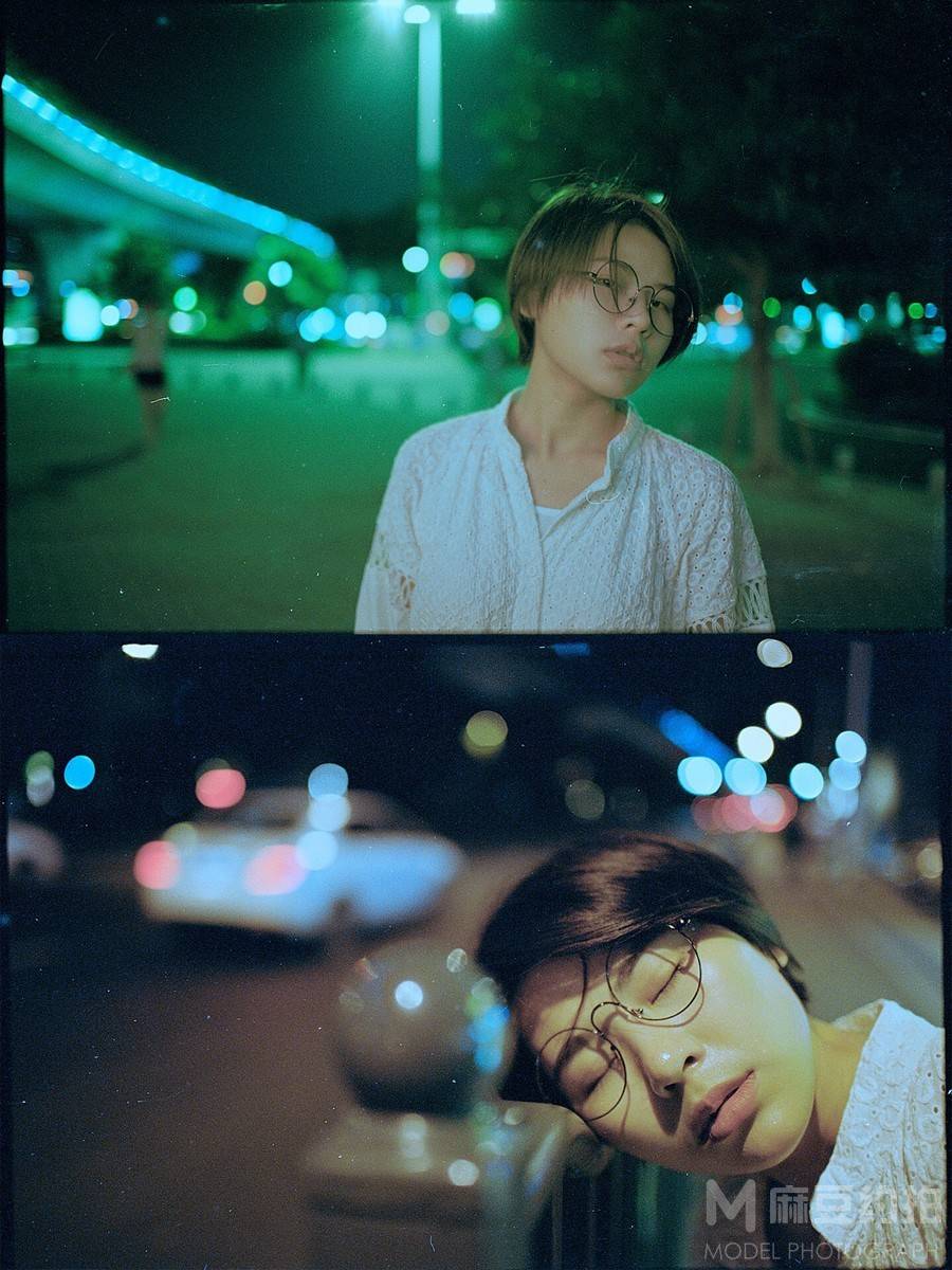 夜景模特