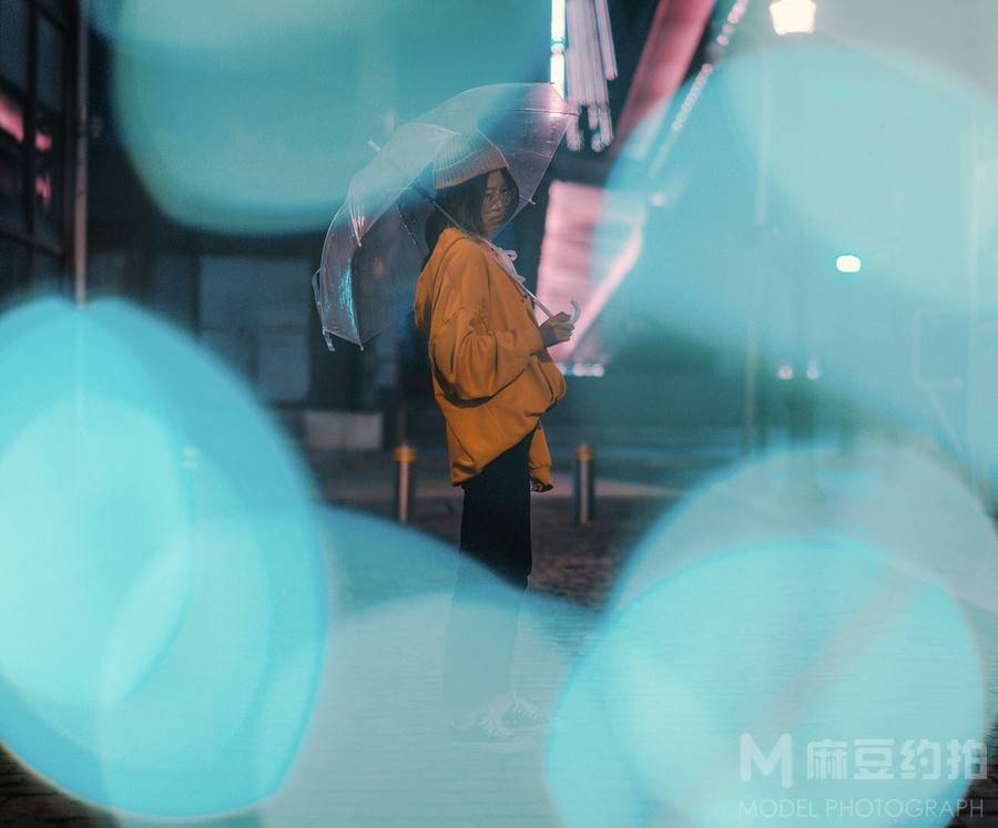 夜景模特