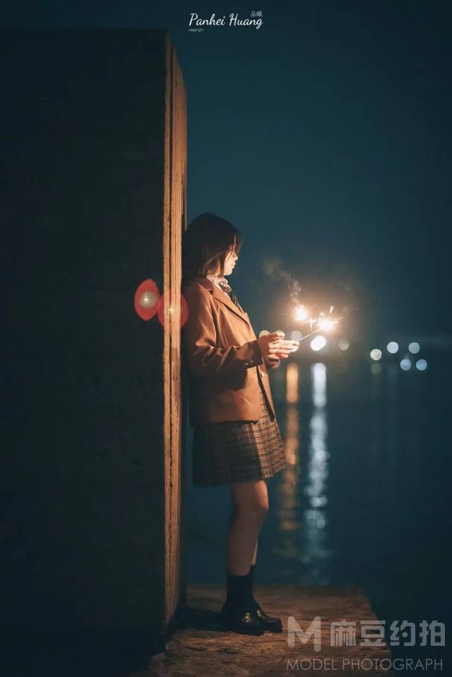 夜景模特