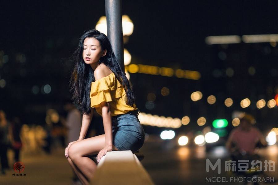 夜景模特