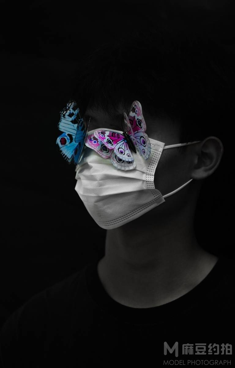 黑白模特