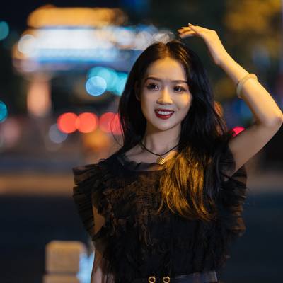 夜景模特