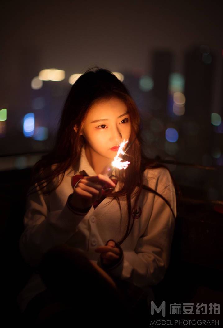 夜景模特