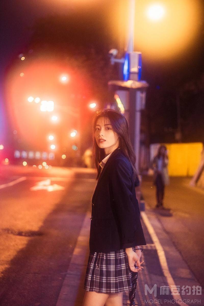 夜景模特
