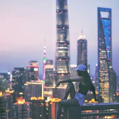 夜景模特