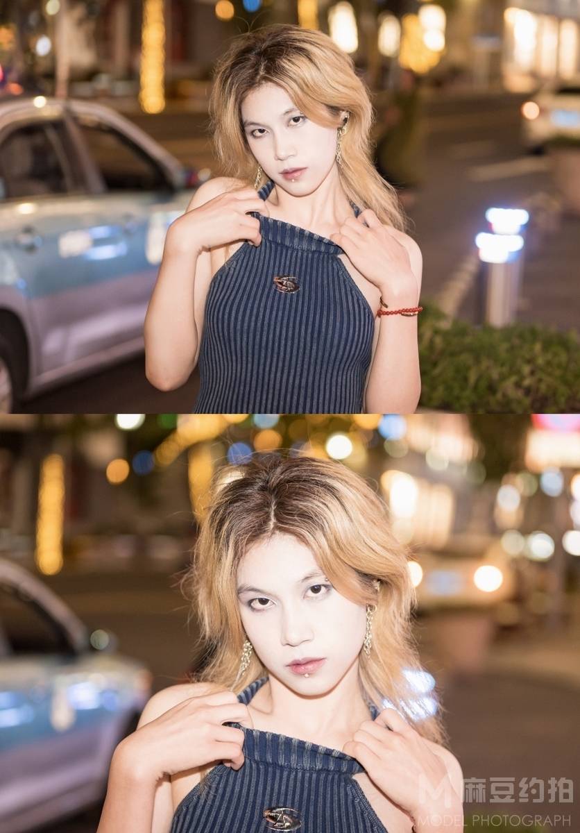 夜景模特
