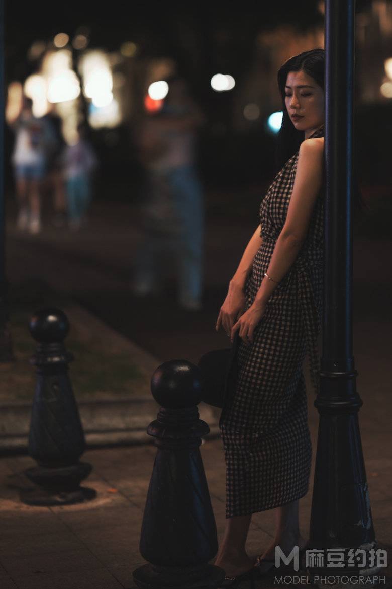 夜景模特