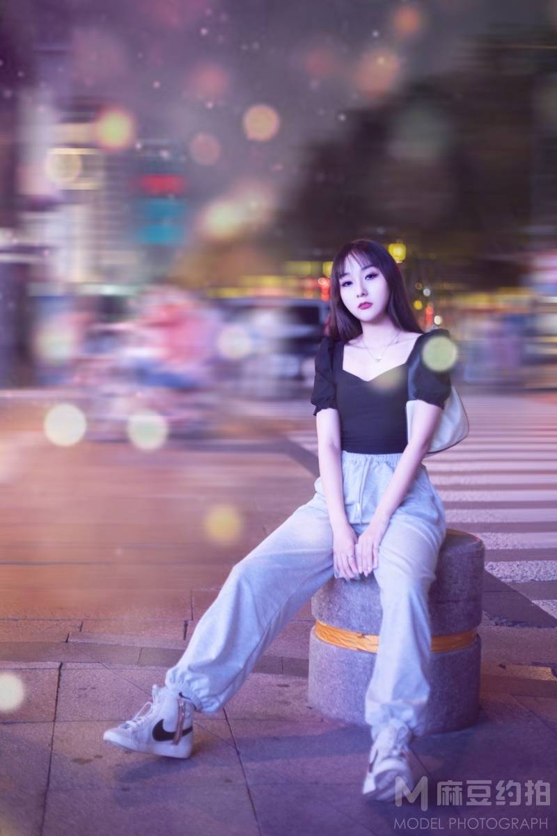 夜景模特