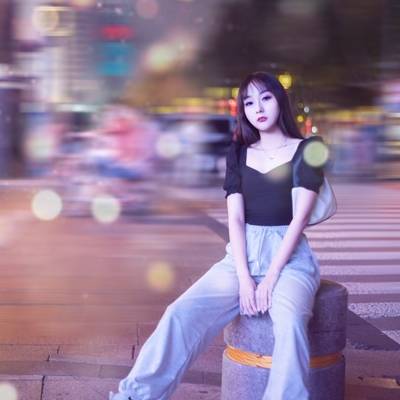 夜景模特