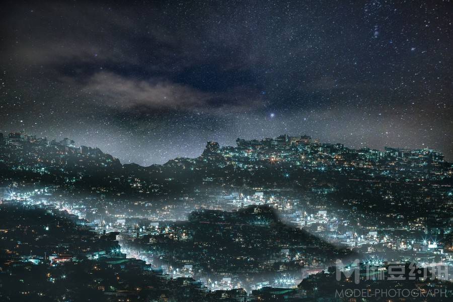 夜景模特