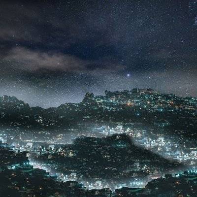 夜景模特
