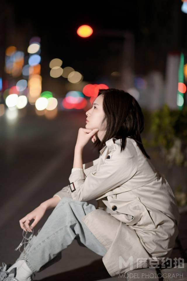 夜景模特