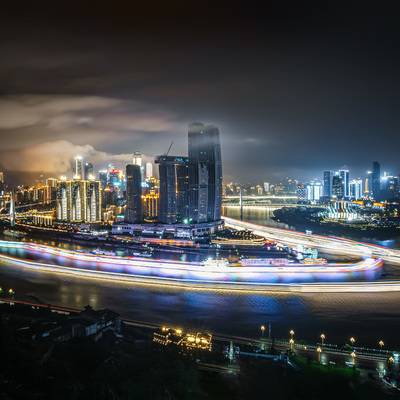 夜景模特