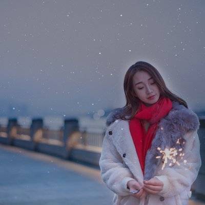 夜景模特