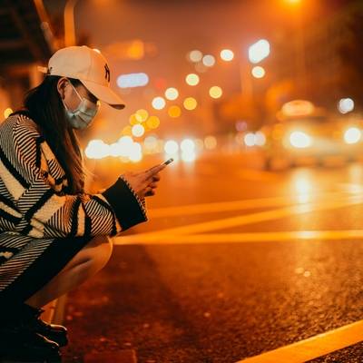 夜景模特