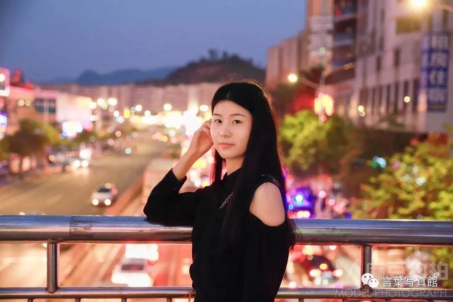 夜景模特