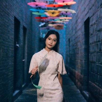 夜景模特