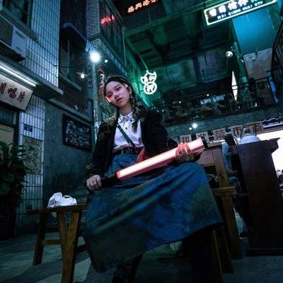 夜景模特