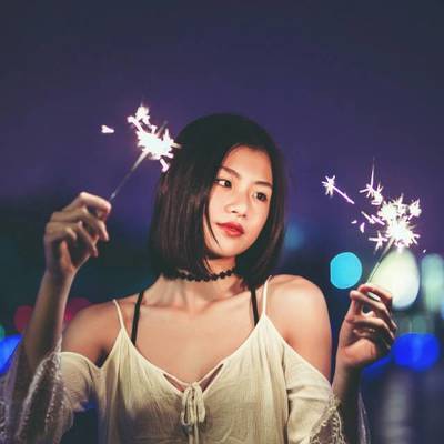 夜景模特
