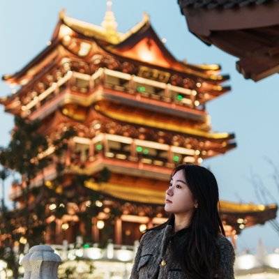 夜景模特