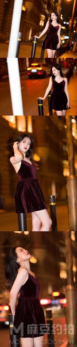 夜景模特