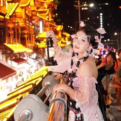 夜景模特