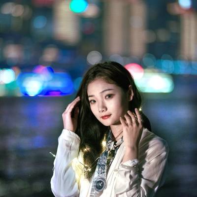 夜景模特