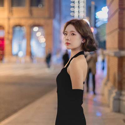 夜景模特