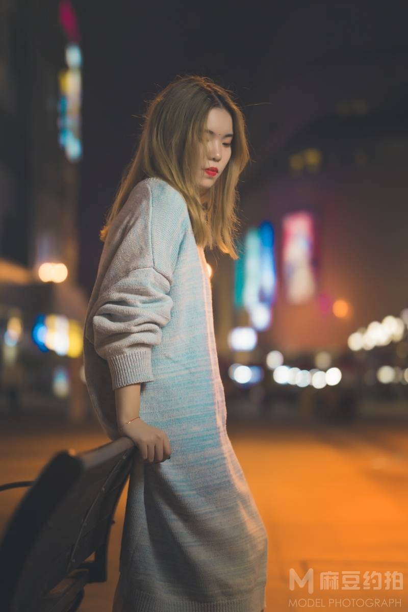 夜景模特