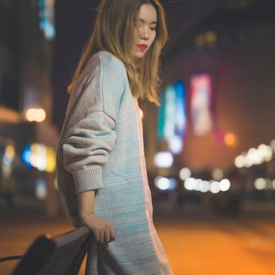 夜景模特