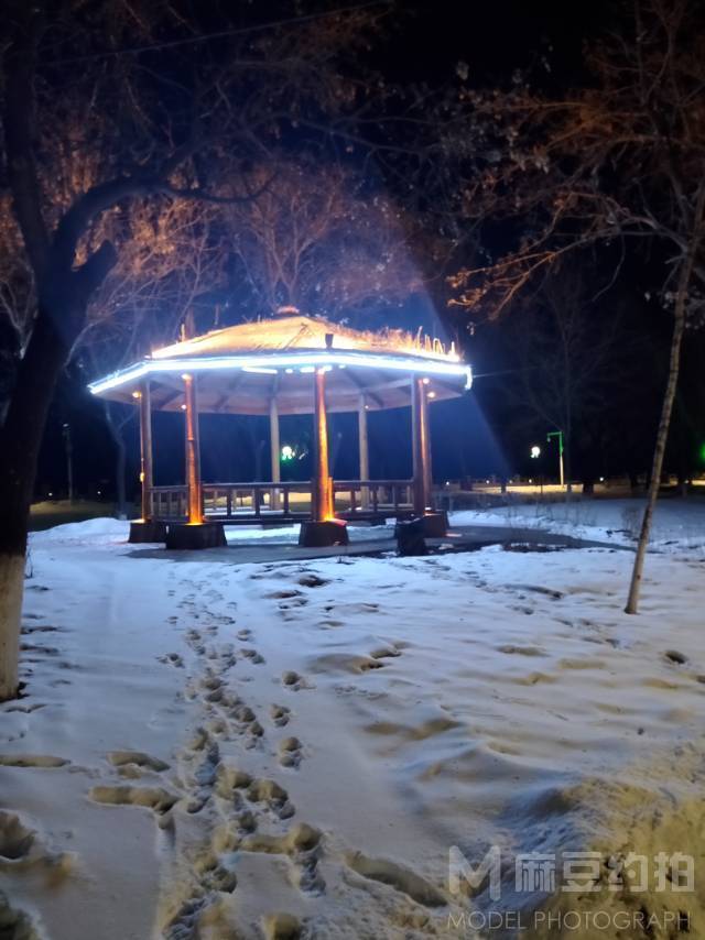夜景模特