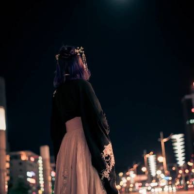 夜景模特