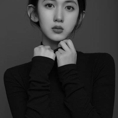 黑白模特