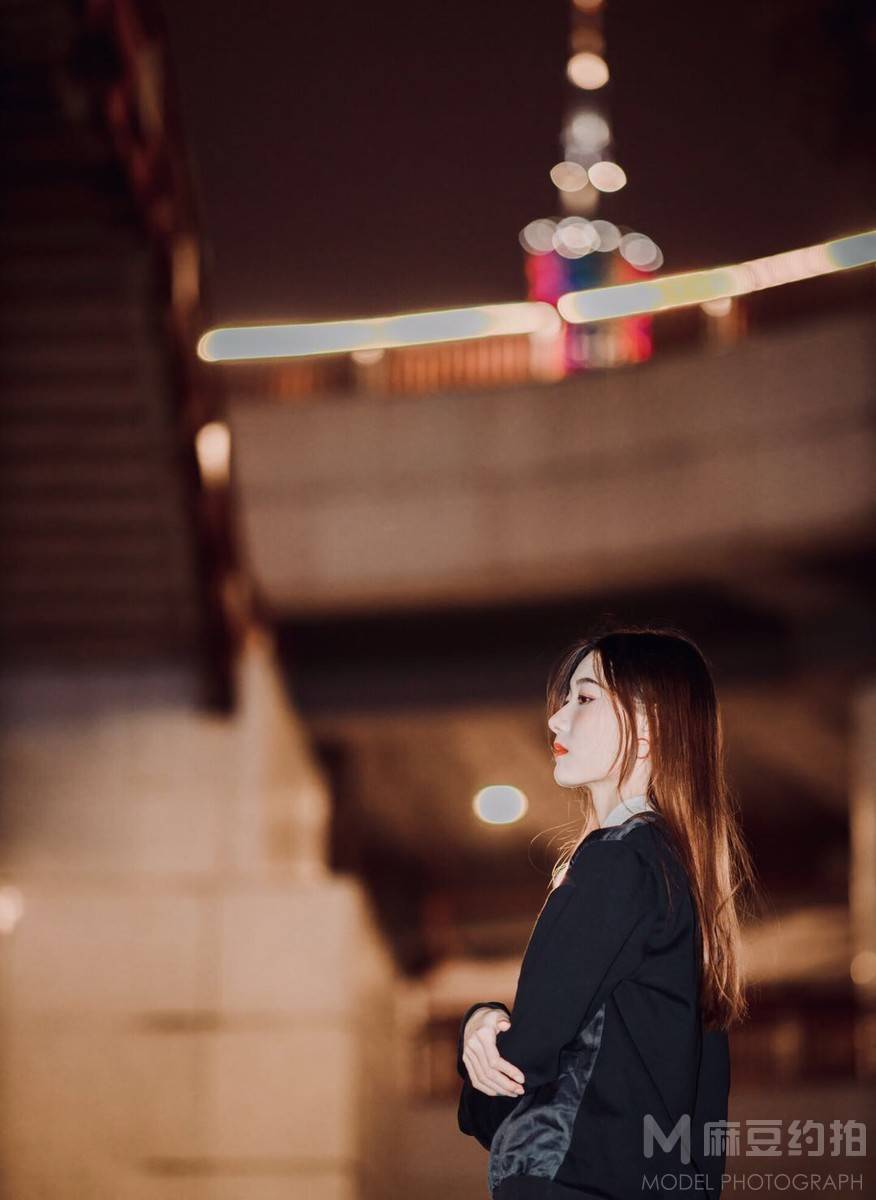 夜景模特