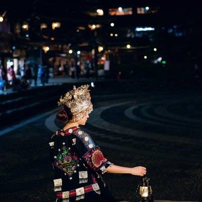 夜景模特