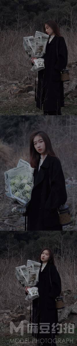 黑白模特