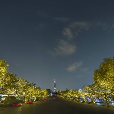 夜景模特
