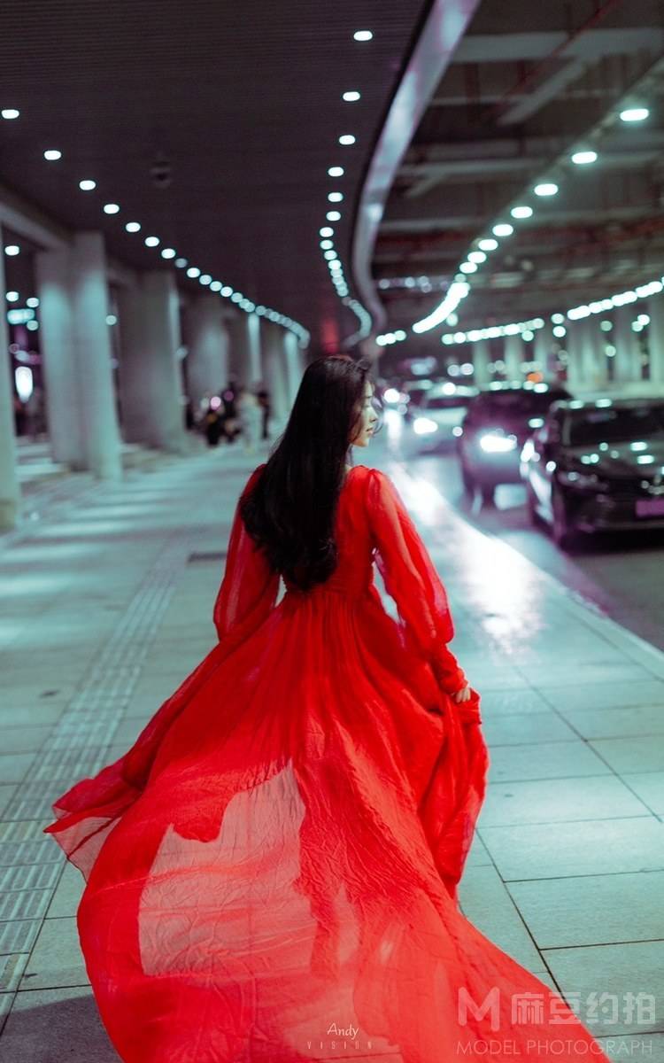 夜景模特