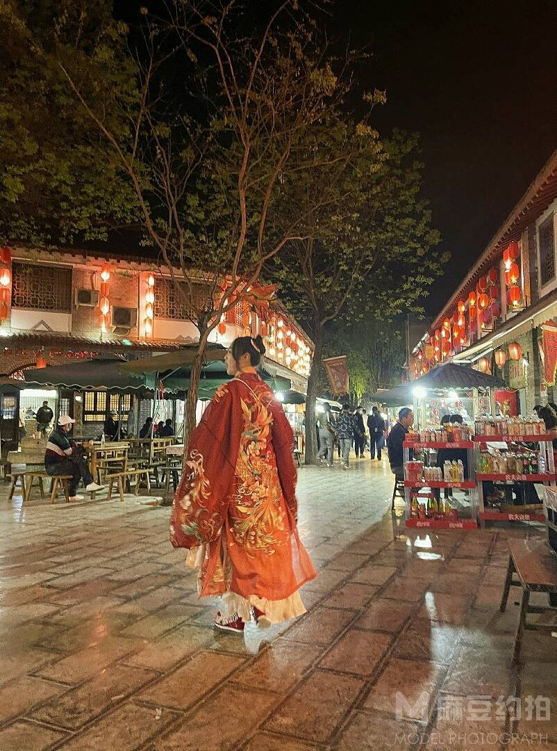 夜景模特