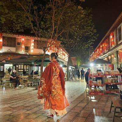 夜景模特