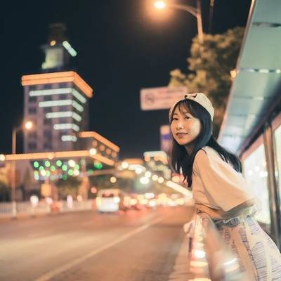 夜景模特