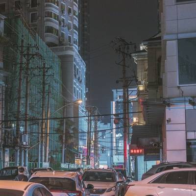 夜景模特